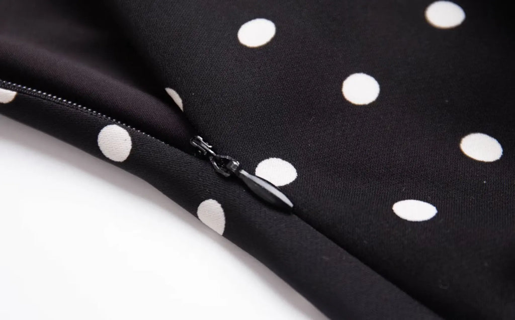 Élodie Polka Dot Halter Dress