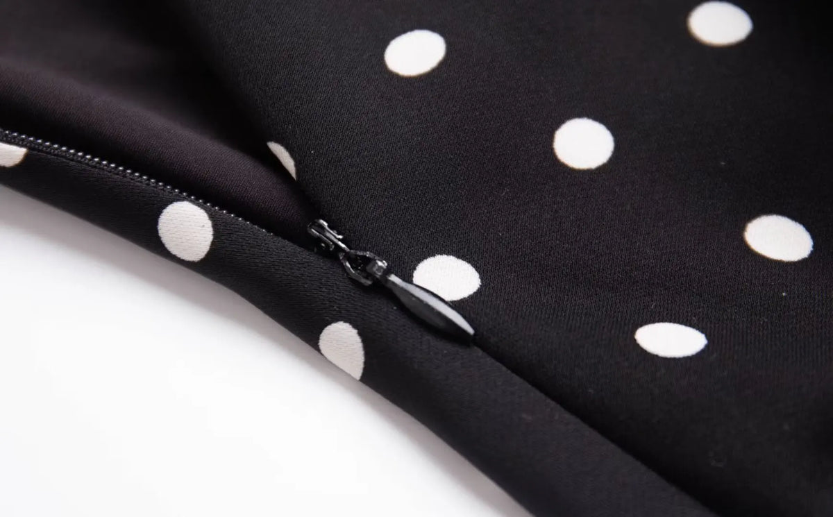 Élodie Polka Dot Halter Dress