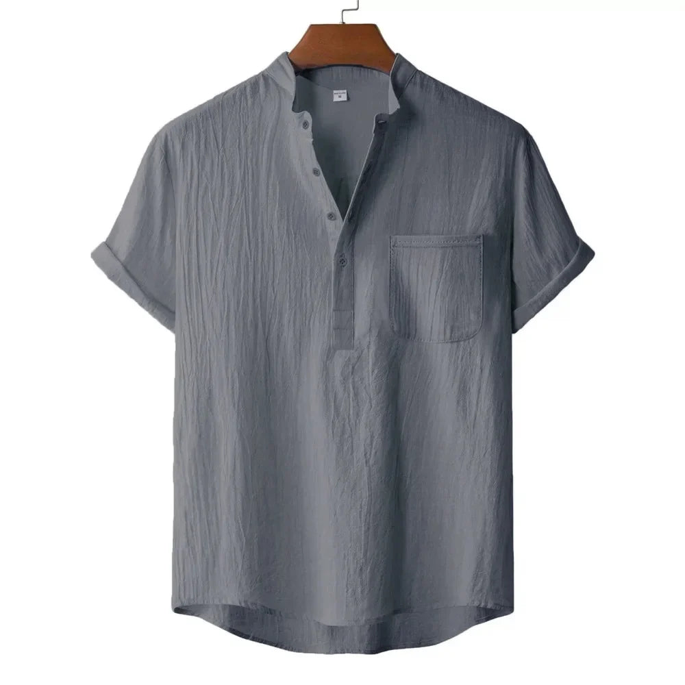 Kai Linen Henley T-Shirt