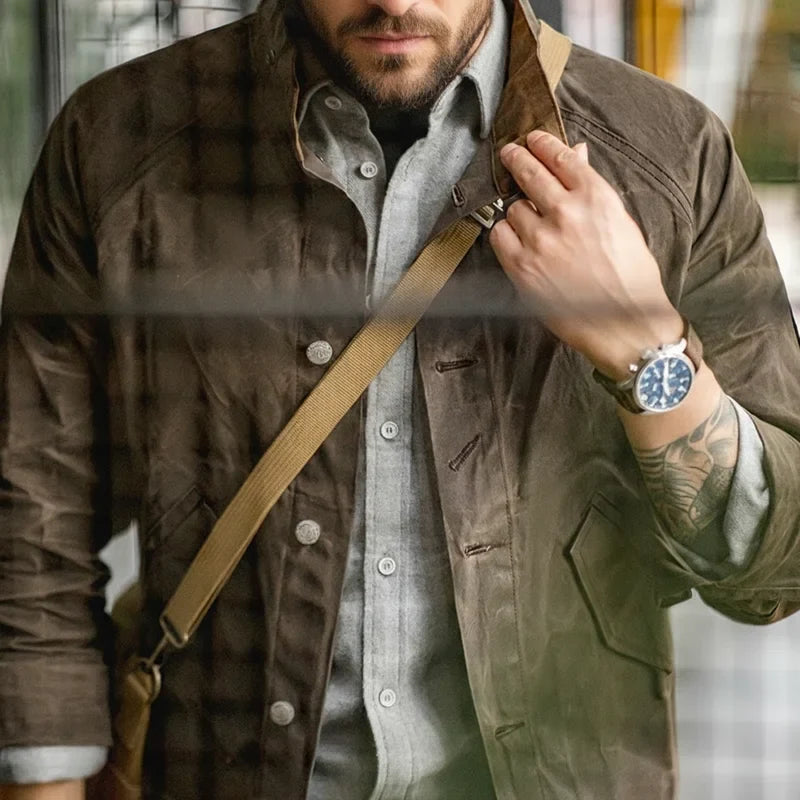 Sawyer Waxed Safari Jacket detail