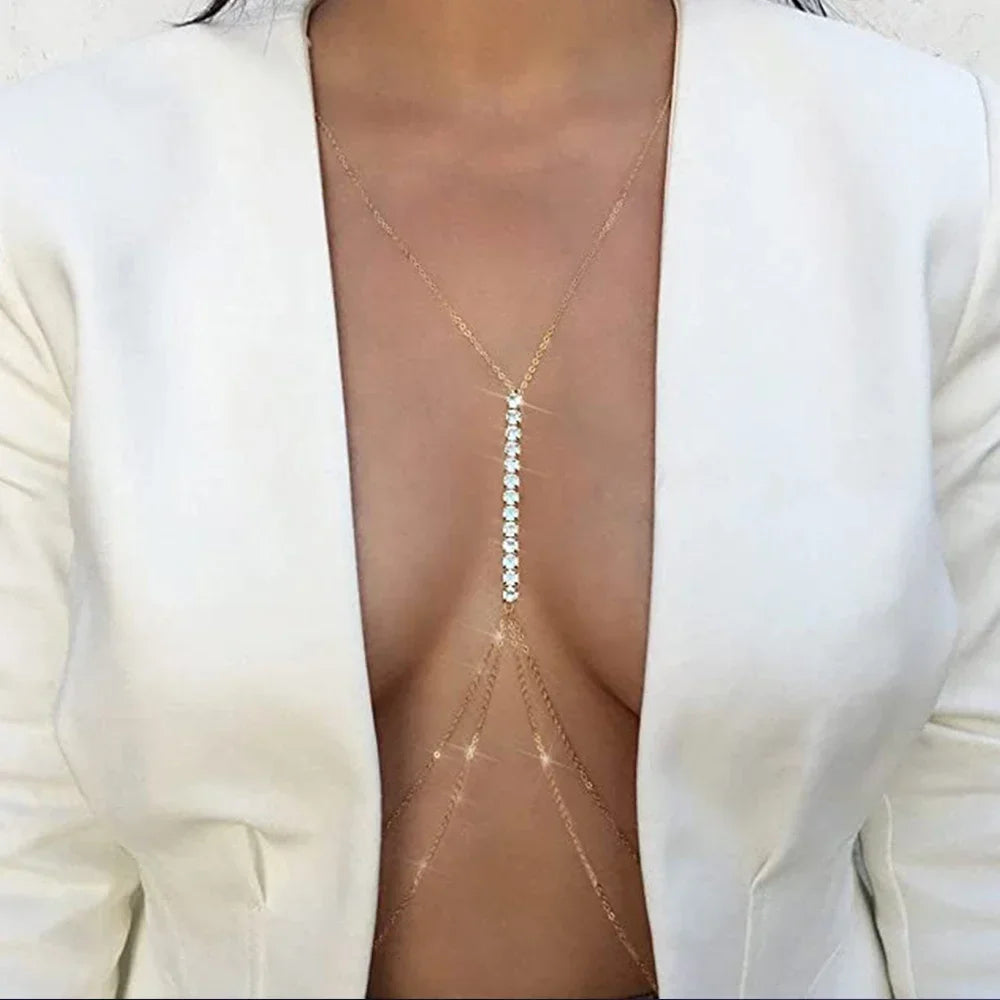 Rhinestone Chest Necklace