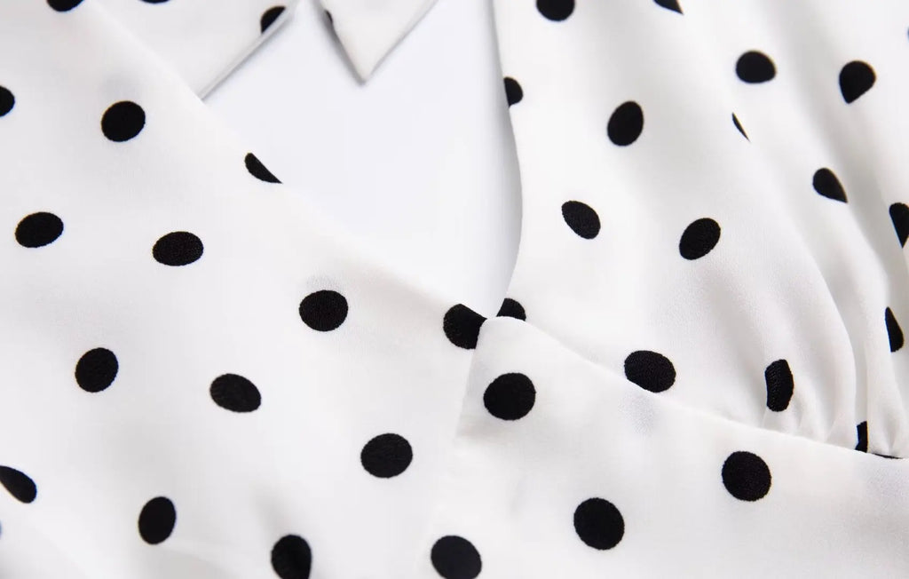 Élodie Polka Dot Halter Dress