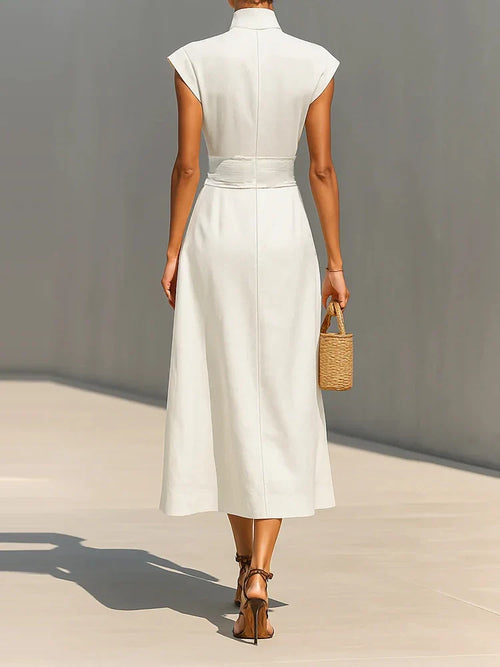 Clara Pleated Midi Dress